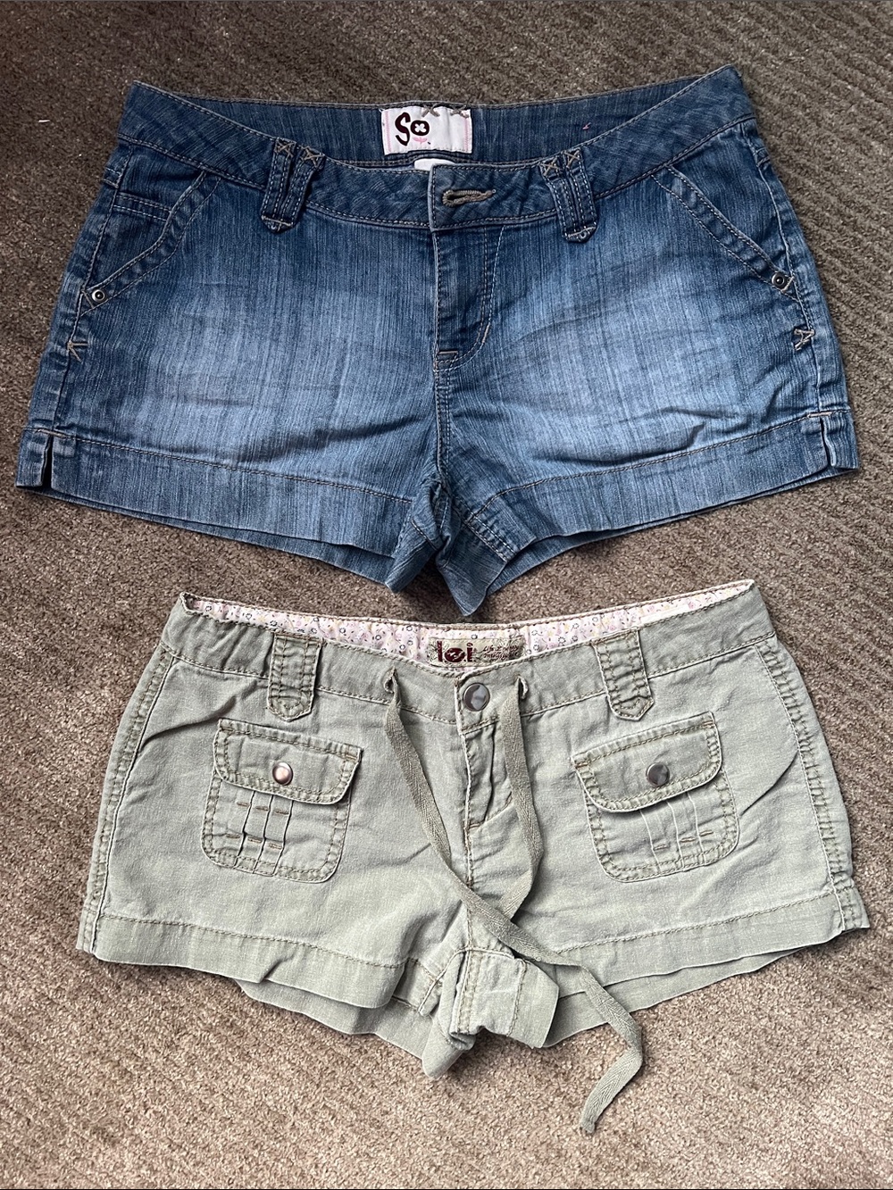 SO Denim and l.e.i. Olive Green Women’s/Junior’s Shorts